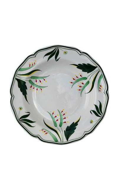 Shop Este Ceramiche Set-of-two Printed Ceramic Soup Bowls In Green