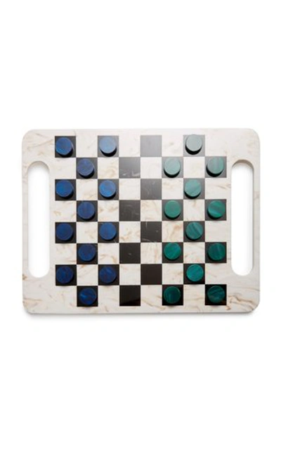 Shop Edie Parker Checkers Set In Multi