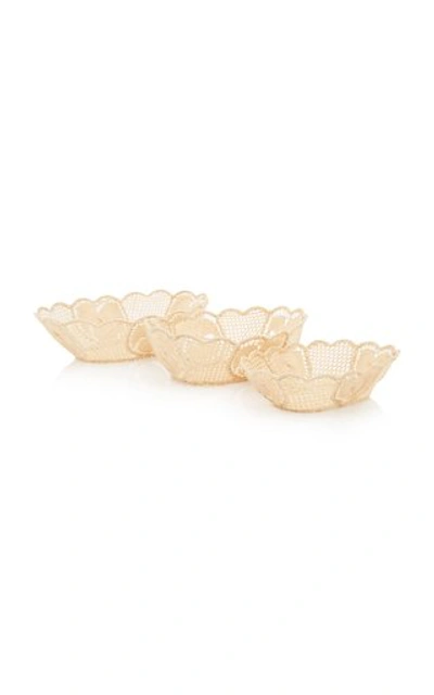 Shop Moda Domus Set-of-3 Nesting Raffia Bowls In Neutral