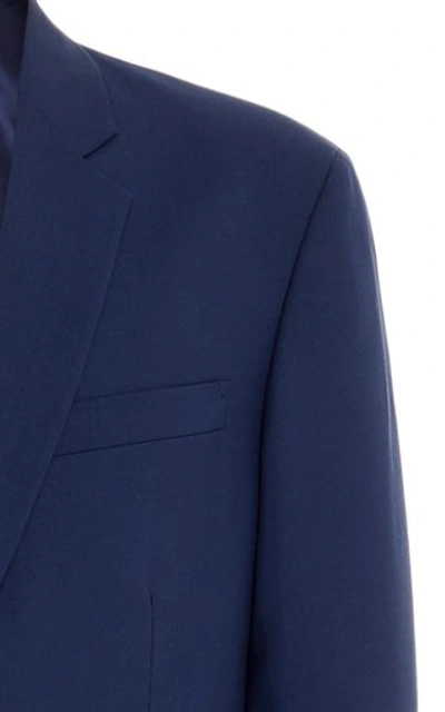 Shop Prada Wool And Mohair Suit In Blue