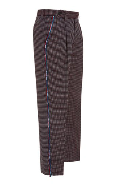 Shop Missoni Woven Checkered Pants In Multi
