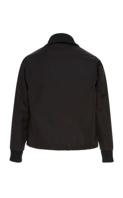 Shop Prada Half-zip Shell Blouson Jacket In Black