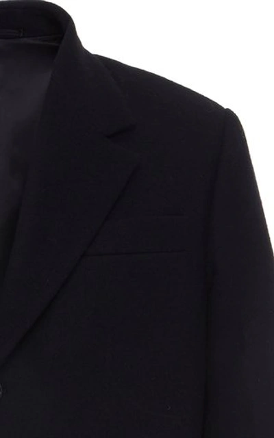 Shop Prada Wool Coat In Black