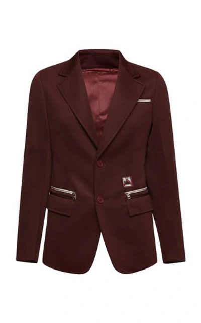 Prada Technical Jersey Jacket In Red