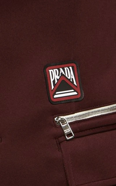 Prada Technical Jersey Jacket In Red