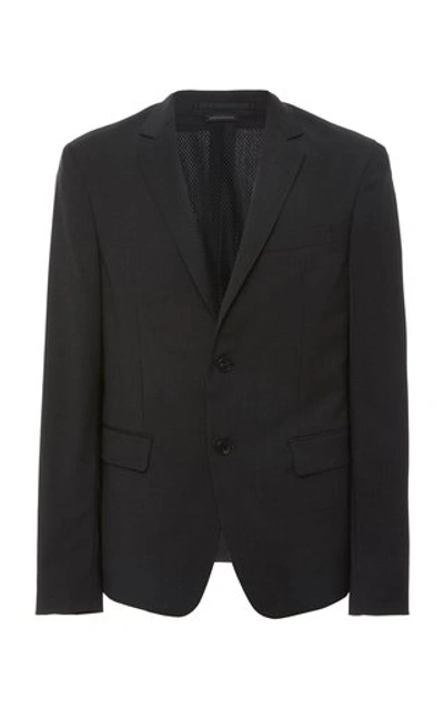 Shop Prada Virgin Wool Blazer In Grey