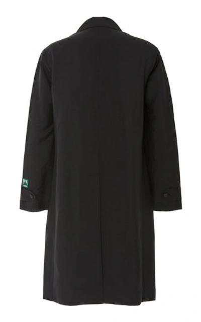Shop Prada Mohair Coat In Black