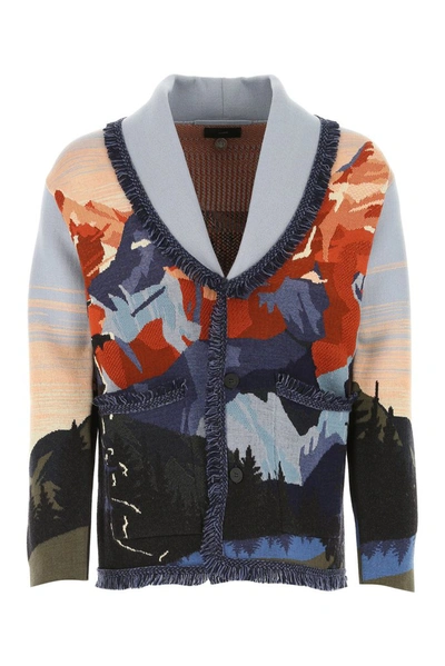 Shop Alanui Mountain Dusk Cardigan In Multi