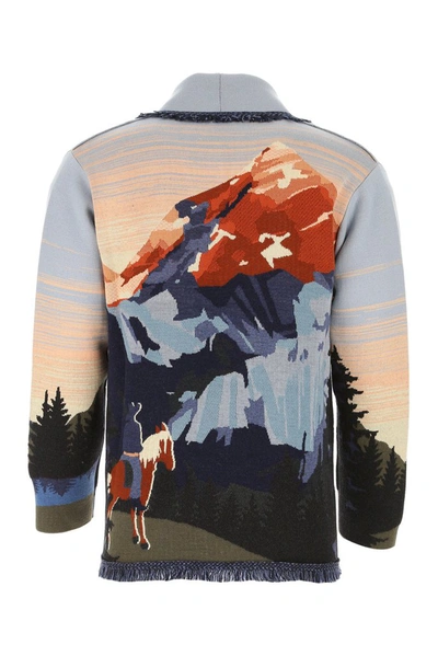 Shop Alanui Mountain Dusk Cardigan In Multi