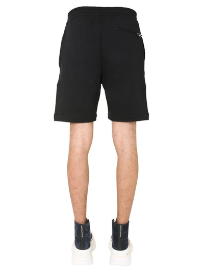 Shop Alexander Mcqueen Skull Embroidered Track Shorts In Black