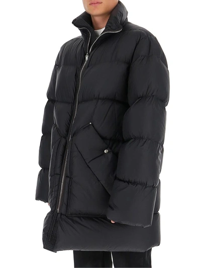 Shop Rick Owens Oversized Puffer Coat In Black