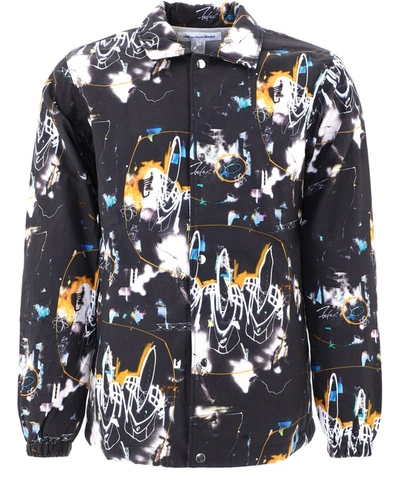Shop Comme Des Garçons Shirt Futura Print Coach Jacket In Multi