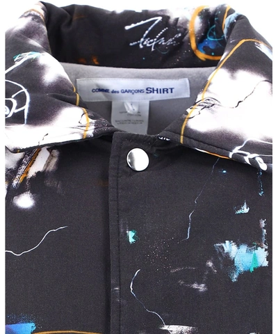 Shop Comme Des Garçons Shirt Futura Print Coach Jacket In Multi