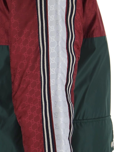 Shop Gucci Gg Jacquard Panelled Jacket In Multi