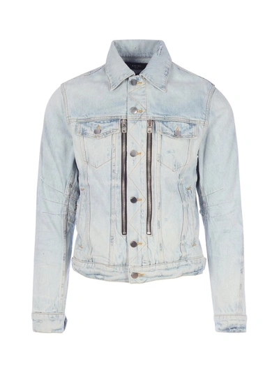 Shop Amiri Mx2 Denim Jacket In Blue