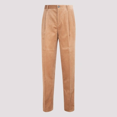 Shop Brunello Cucinelli Corduroy Pants In Beige