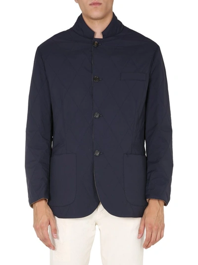 Shop Brunello Cucinelli Reversible Jacket In Blue