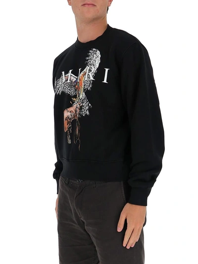 Shop Amiri Logo Print Sweatshirt In Black