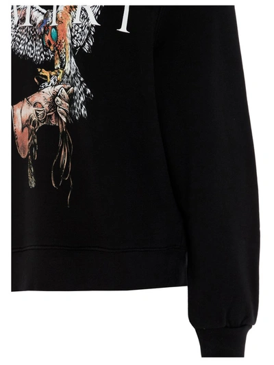 Shop Amiri Logo Print Sweatshirt In Black