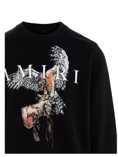 Shop Amiri Logo Print Sweatshirt In Black