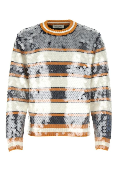 Shop Lanvin Sequin Embellished Sweater In Multi