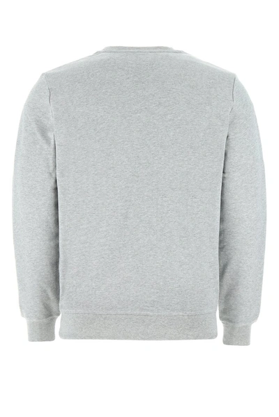 Shop Apc A.p.c. Vpc Logo Flocked Sweatshirt In Grey