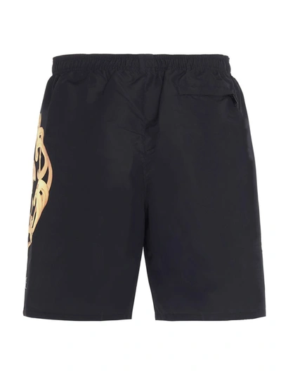 Shop Versace Medusa Print Swim Shorts In Black