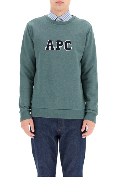 Shop Apc A.p.c. Malcolm Sweatshirt In Green