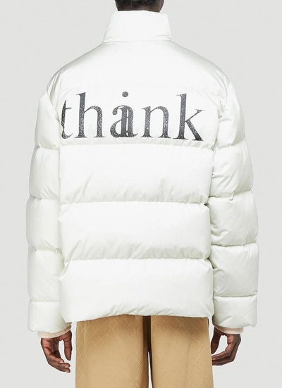 Shop Gucci Think/thank Down Jacket In White