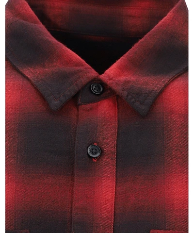 Shop Amiri Core Shadow Plaid Shirt In Red