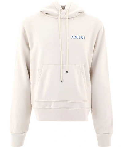 Shop Amiri Large Logo Print Hoodie In White