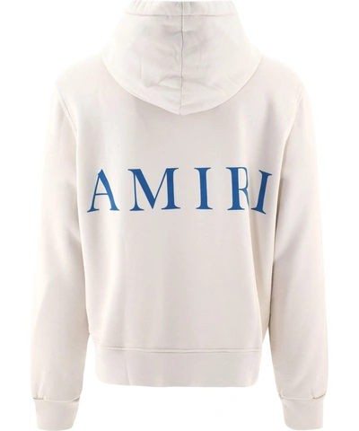 Shop Amiri Large Logo Print Hoodie In White
