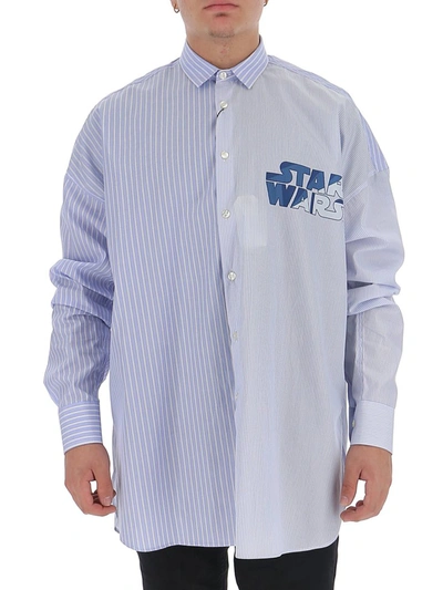 Shop Etro Star War Shirt In Blue