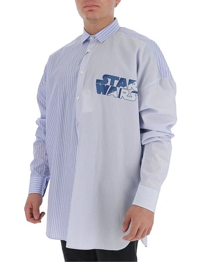 Shop Etro Star War Shirt In Blue