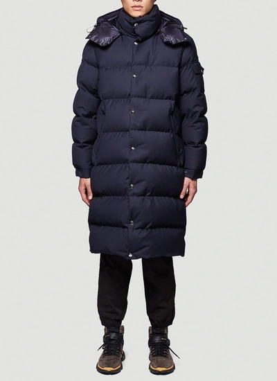 Shop Moncler Frema Hooded Puffer Coat In Blue