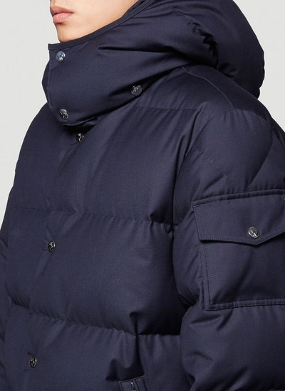 Shop Moncler Frema Hooded Puffer Coat In Blue