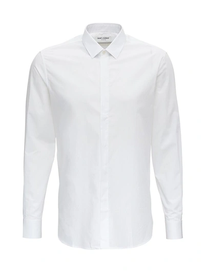 Shop Saint Laurent Pinstripe Shirt In White