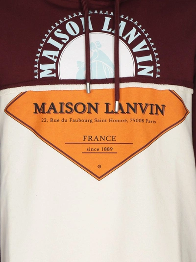 Shop Lanvin Printed Patchwork Hoodie In Multi