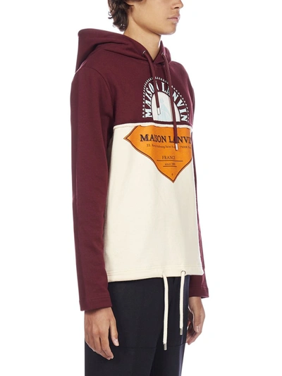 Shop Lanvin Printed Patchwork Hoodie In Multi