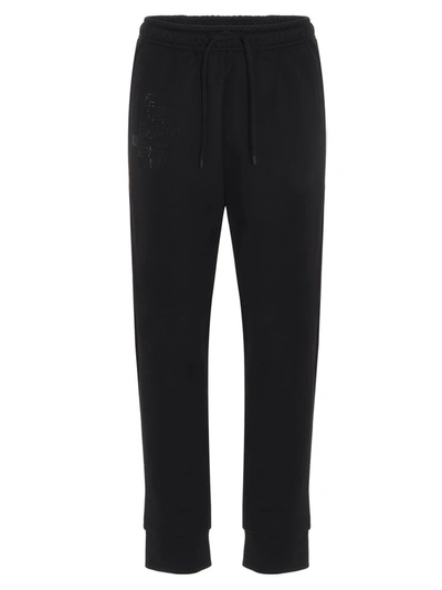 Shop Fendi Ff Appliqué Jogger Pants In Black