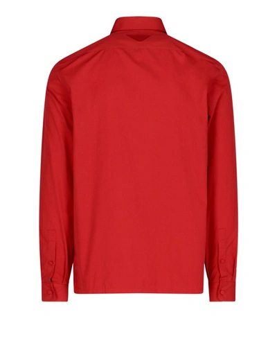 Shop Prada Pocket Shirt In Red
