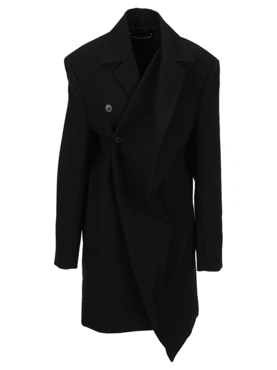 Shop Y/project Twisted Coat In Black