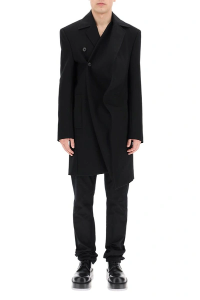 Shop Y/project Twisted Coat In Black