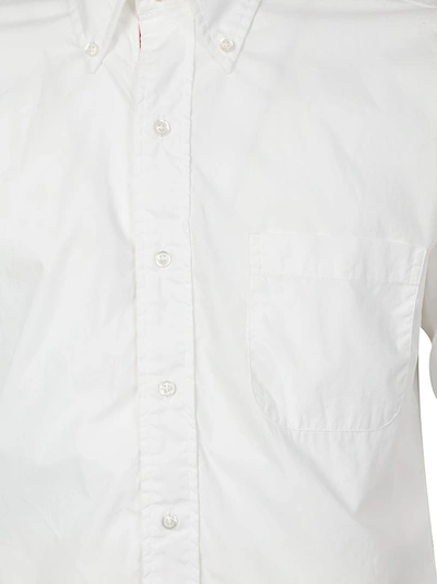 Shop Thom Browne Tailored Logo Patch Shirt In White