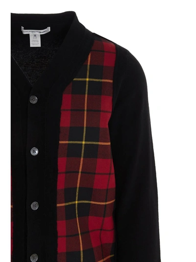 Shop Comme Des Garçons Shirt Patchwork Cardigan In Multi