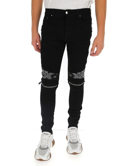 Shop Amiri Bandana Mx2 Jeans In Black