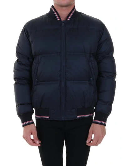 Shop Thom Browne Down Bomber Jacket In Blue