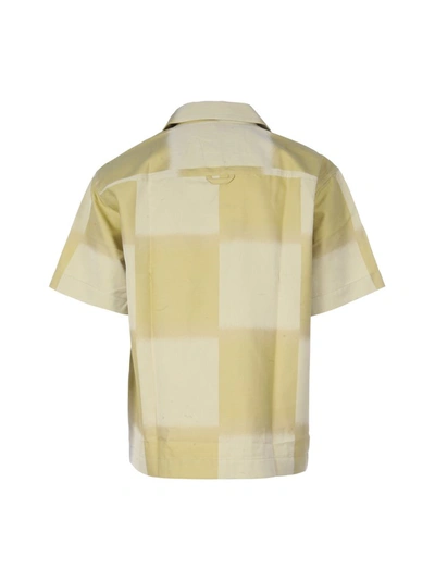Shop Jacquemus La Chemise Jean All-over Printed Bowling Shirt In Green