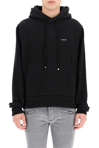 Shop Amiri Classic Logo Print Hoodie In Black