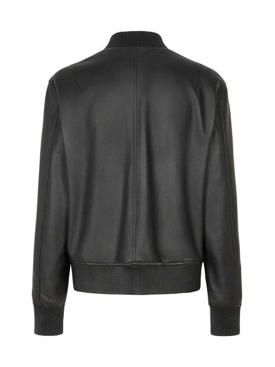 Shop Givenchy Address Webbing Bomber Jacket In Black